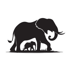 elephant silhouette vector