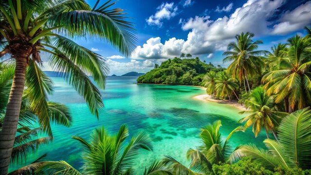 Tropical Delight - vibrant, exotic, turquoise, emerald, paradise