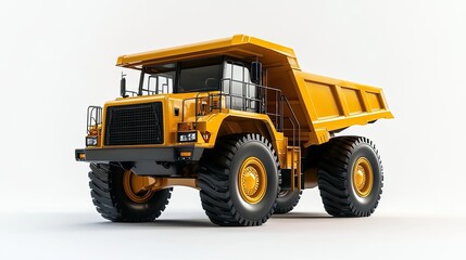 Underground Articulated Mining Truck 3D rendering on white background