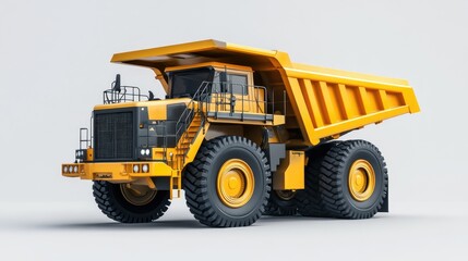 Obraz premium Underground Articulated Mining Truck 3D rendering on white background