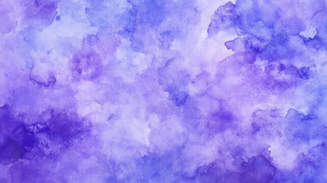 Very Peri Abstract splashy watercolor gauche hand painted background artwork in shades of lavender  periwinkle  purple  lilac and violet shades of Pantone colors