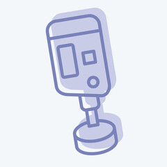 Icon Hardness Tester. related to Measuring symbol. two tone style. simple illustration