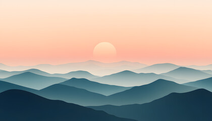 Obraz premium A simple gradient transitioning from a light to dark shade, creating a calm and soothing backdrop