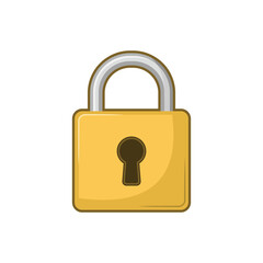 Simple gold patlock. vector design