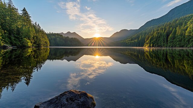 lake in the mountains