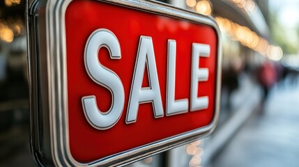 A striking display draws attention as shoppers explore nearby stores