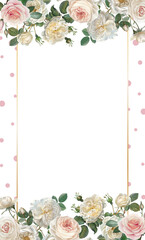 Editable Template Flower Frame Design