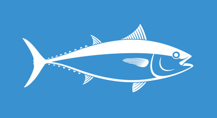 Tuna logo. Isolated tuna on white background