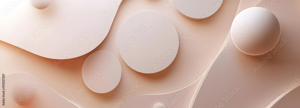 Aufkleber 30. elegant 3d design with dynamic geometric shapes and a smooth circle ceramic backdrop