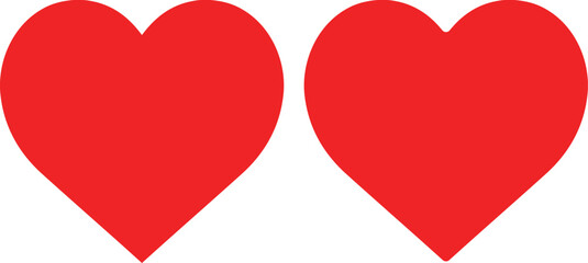 Obraz premium heart icon shape. Set of love symbols isolated design. Black heart shapes icon set. silhouette of heart design