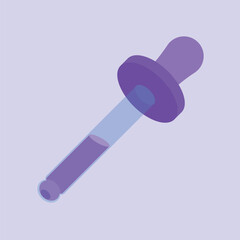 eye dropper pipette vector icon. eye dropper pipette chemistry tool. pipette dropper education