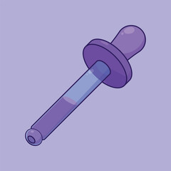 eye dropper pipette vector icon. eye dropper pipette chemistry tool. pipette dropper education