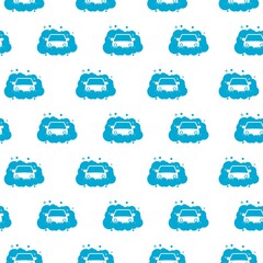 Car wash icon isolated seamless pattern