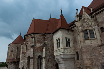 Fototapeta premium The famous Corvin Castle, one of the largest and most beautiful and impressive castles in Europe, Hunedoara, Transylvania, Romania