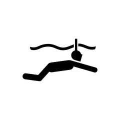 ISO prohibition safety signs_no snorkling symbol only