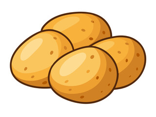 Potato vector, illustration of Potato isolated on white background