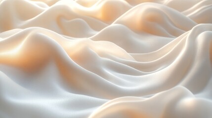 Obraz premium Soft White Fabric with Gentle Waves