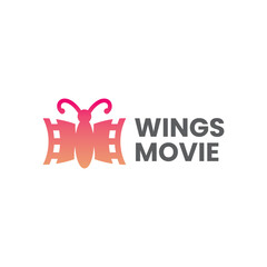 butterfly film logo vector