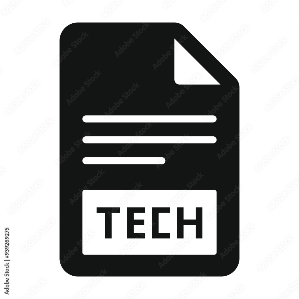 Aufkleber tech file folder extension icon vector design