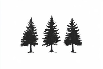 Obraz premium Chic emblem of forests displayed on a light background