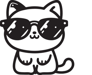 Cat logo design, vector set.