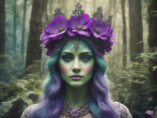 portrait of a woman in carnival mask