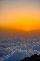 sunset in the mountains