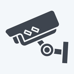 Icon CCTV related to War Military symbol. glyph style. simple illustration