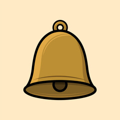 Vintage Classic Brass Bell Illustration