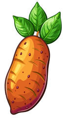 Sweet Potato vector, illustration of Sweet Potato isolated on white background