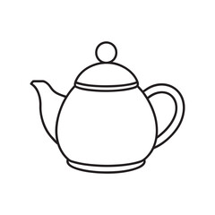 Simple Teapot Outline Vector Illustration for Coloring Book: Perfect for Adults, Teens, and Kids