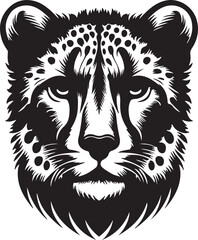Obraz premium cheetah silhouette vector style with White Background