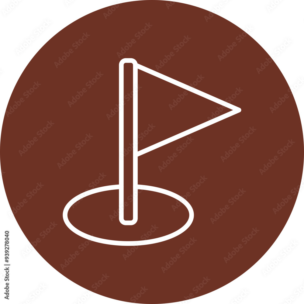 Sticker Flag Vector Icon Design