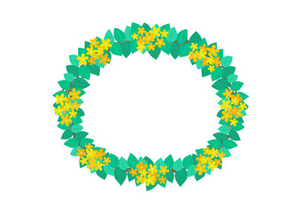 ミモザのリースイラスト