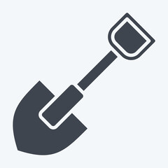 Icon Showel. related to War Military symbol. glyph style. simple illustration