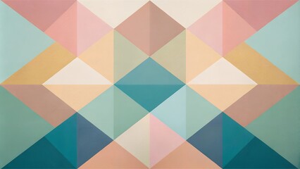 Minimalist Geometric Patterns in Pastel Colors for Modern Art or Interior Design