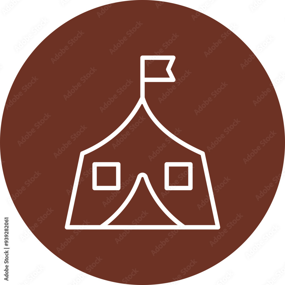 Wall mural tent vector icon design