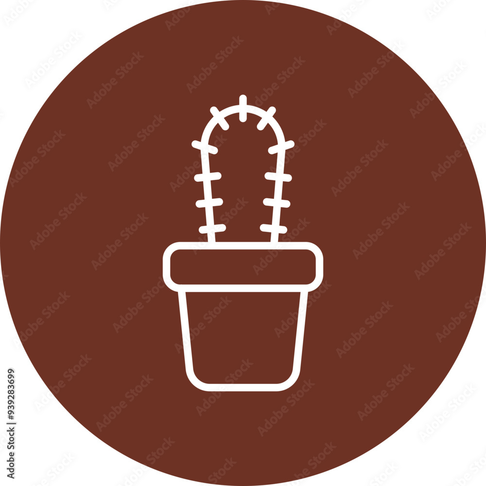 Poster Cactus Vector Icon Design