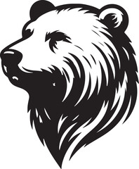 Polar Bear silhouette vector style with White Background