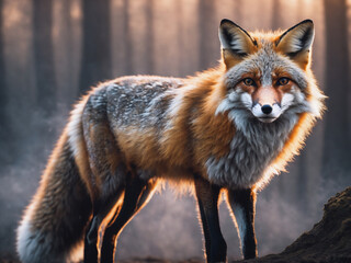Obraz premium red fox vulpes
