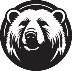 Polar Bear silhouette vector style with White Background