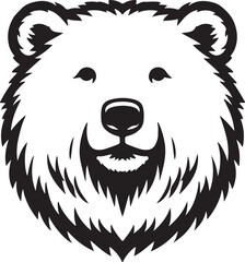 Polar Bear silhouette vector style with White Background
