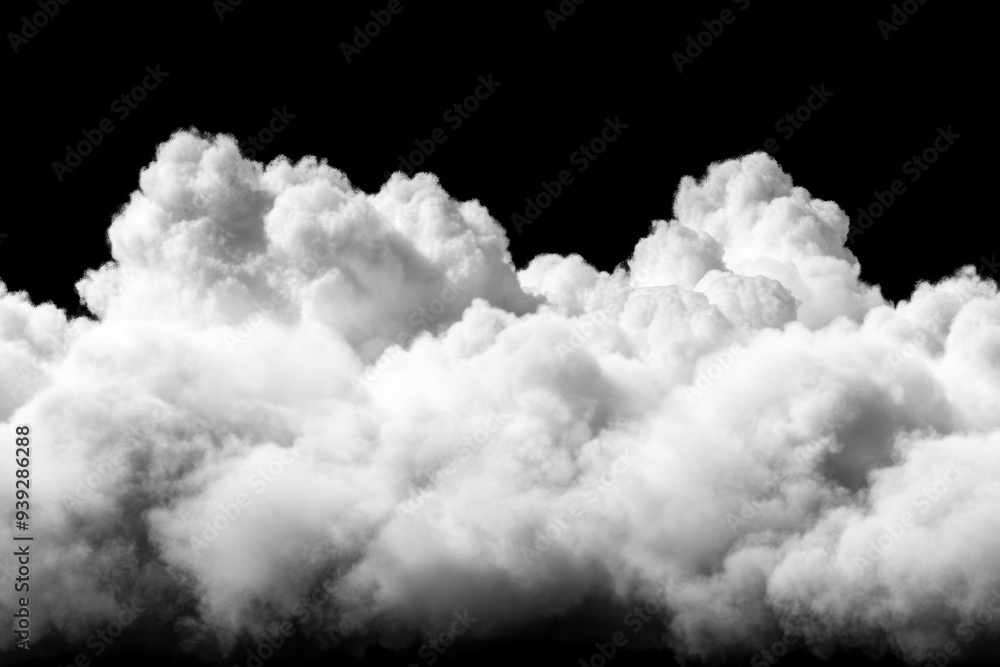 Aufkleber smooth cloud motion with alpha transparency: 3d visualization. dynamic shifting of clouds using alph