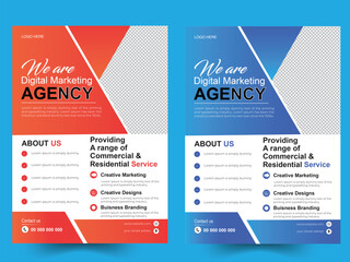 Creative Marketing agency flyer design Templet