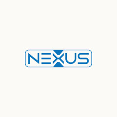 nexus logo, nexus typography logo, nexus wordmark logo vector, Nexus Simple Modern logo