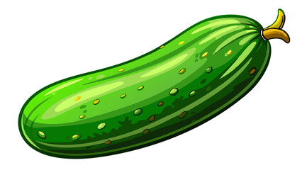 cucumber vector, illustration of cucumber isolated on white background