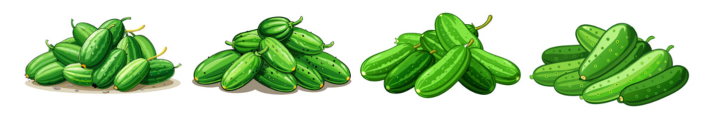 cucumber vector, illustration of cucumber isolated on white background