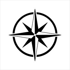 compass map exploration vector logo icon isolated white background.