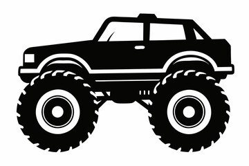 Monster truck silhouette Vector illustration