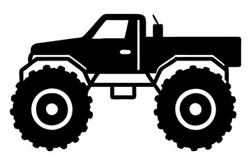 Monster truck silhouette Vector illustration